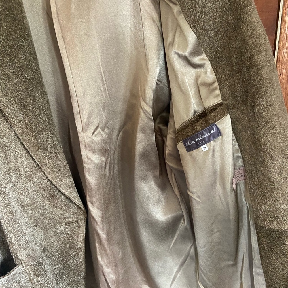 Women's Suede Open-Front Brown Leather Jacket - Picture 6 of 12